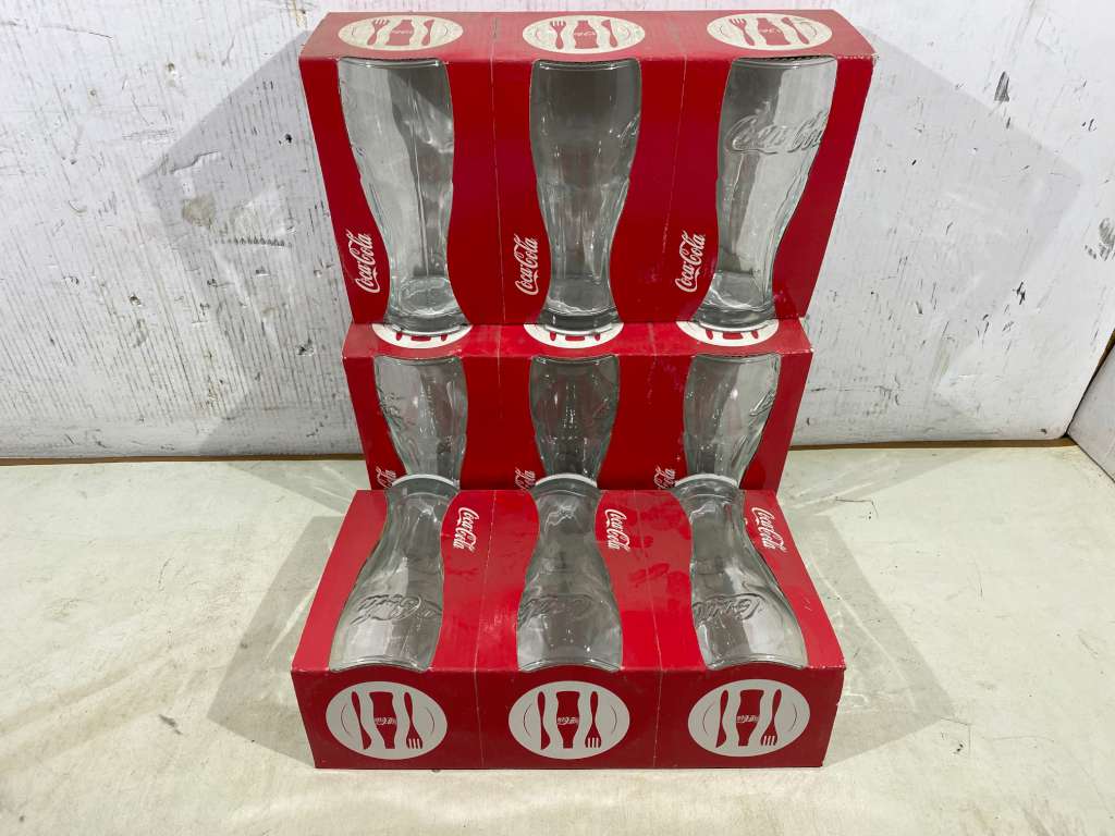 9 COLLECTIBLE COCA COLA GLASSES 2012