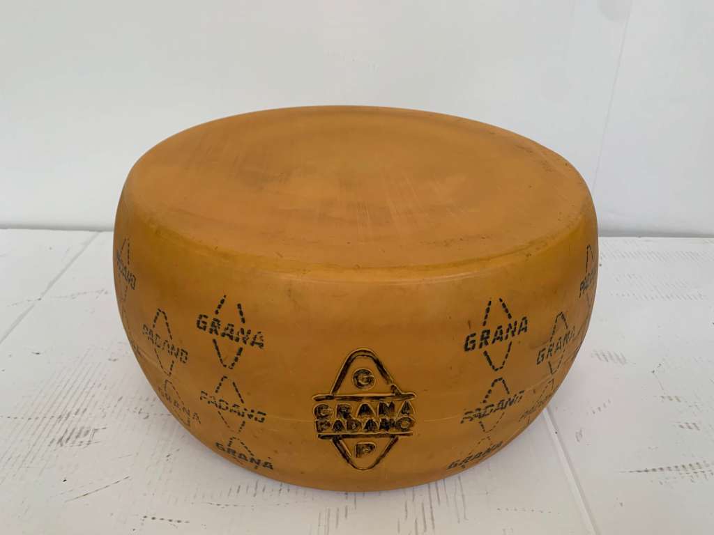 Présentoir Forme De Fromage Fausse Grana Padano 45 X 21 IN Plastique Présentoir Forme De Fromage Fausse Grana Padano 45 X 21 IN Plastique
