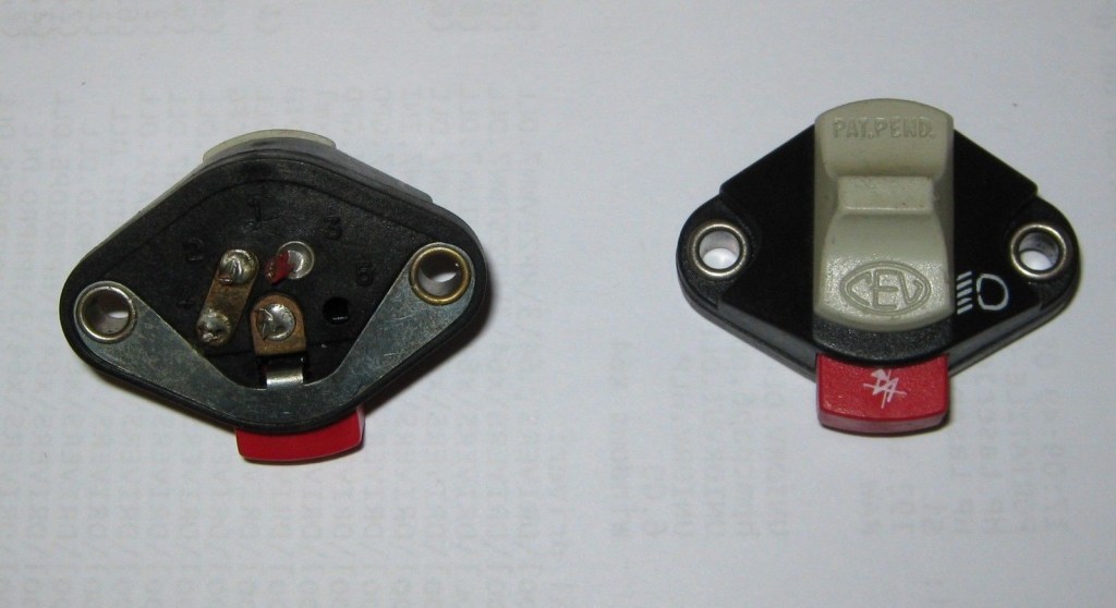 LIGHT SWITCH COMMUTATORE DEVIO LUCI CEV CIMATTI BENELLI MINARELLI FIFTY TUBONE