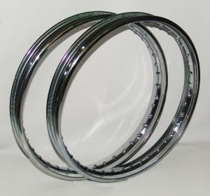 COPPIA CERCHI IN ACCIAIO STEEL RIM 1.60 X 18 28 FORI MV AGUSTA 125 TR