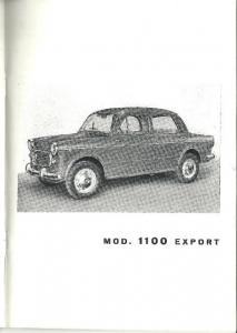 MANUALE ISTRUZIONI L\' USO OPERATING AND MAINTENANCE FIAT 1100 EXSPORT SPECIAL
