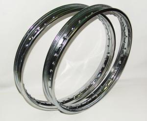 COPPIA CERCHI ACCIAIO STEEL RIM 1.60 X 18 36 FORI MORINI CORSARO 125