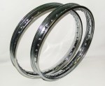 COPPIA CERCHI ACCIAIO STEEL RIM 1.40 X 18 36 FORI MORINI BENELLI MINARELLI