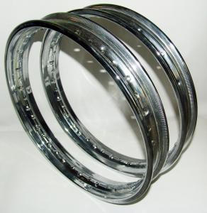 COPPIA CERCHI ACCIAIO STEEL RIM 1.85 X 18 36 FORI