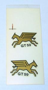 COPPIA ADESIVI DECALCOMANIE STICKERS PEGASO GT 59