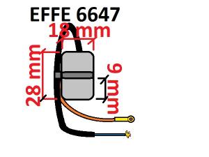 CONDENSATORE CAPACITOR EFFE 6647 PIAGGIO MOTO E SCOOTER