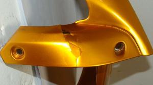 PARAFANGO POSTERIORE REAR FENDER BENELLI TREK TRE-K GIALLO CARBONIO (P2)