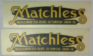 MATCHLESS ADHESIVE decalcomanie adesivi decals stickers SERBATOIO TANK