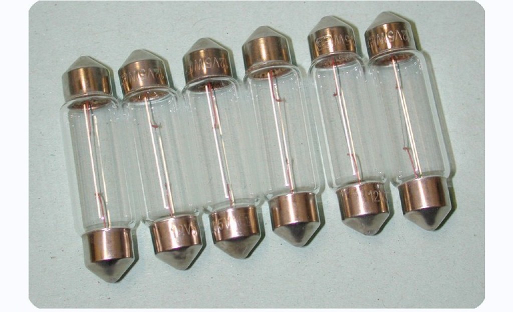 SET 6 LAMPADE SILURO 6V 10W  10 X 36 DUCATI BENELLI MORINI GILERA GUZZI  LA0214