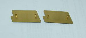 COPPIA TARGHETTE LOGO FIANCHETTI LAVERDA LZ 125 (DIC9)