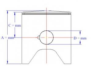 PISTON KOLBEN PISTONE BENELLI 125 2T 54,6MM (A24)