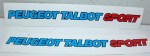 ADHESIVE ADESIVO PEUGEOT TALBOT SPORT  352 mm x 59 mm