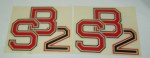2 ADHESIVE ADESIVO ORIGINALE DECALCOMANIA SERIGRAFIA  SB2 BIMOTA