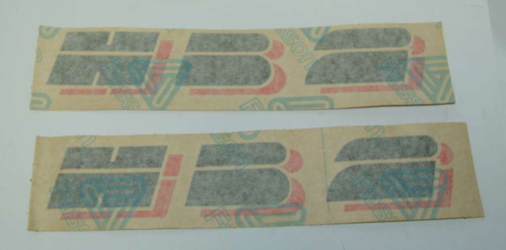 2 ADHESIVE ADESIVO ORIGINALE DECALCOMANIA SERIGRAFIA  HB1  254 MM x 56 MM