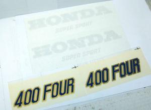 KIT HONDA CB 400 FOUR BLU/ORO ADHESIVE decalcomanie adesivi decals stickers SERBATOIO