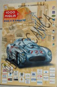 MANIFESTO ORIGINALE ORIGINAL POSTER 1000 MILLE MIGLIA GAMBETTOLA 50 X 34