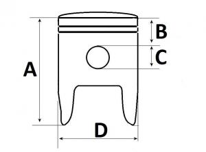 PISTON KOLBEN PISTONE BORGO conchiglia 2411 E2486  D. 41,8 mm