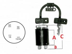 BLOCCHETTO CHIAVE AVVIAMENTO 3 POS MOTO GUZZI 750 V75 850 100 GT S SP BL7972