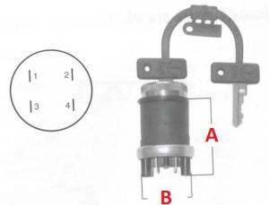 BLOCCHETTO CHIAVE AVVIAMENTO 2 POS MOTO MORINI 125 BL7913