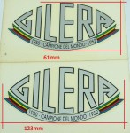 GILERA 1950 CAMPIONE DEL MONDO 1952 ADHESIVE decalcomanie adesivi decals stickers