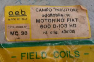 CAMPO INDUTTORE MOTORINO AVVIAMENTO FIAT 600 D 103 HD - MC38