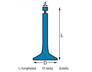 VALVOLA VALVE HONDA 21,90 mm GU77