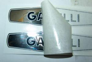 ADHESIVE ADESIVO SERBATOIO CICLOMOTORE GARELLI nero argento 159 mm x 3,9 mm