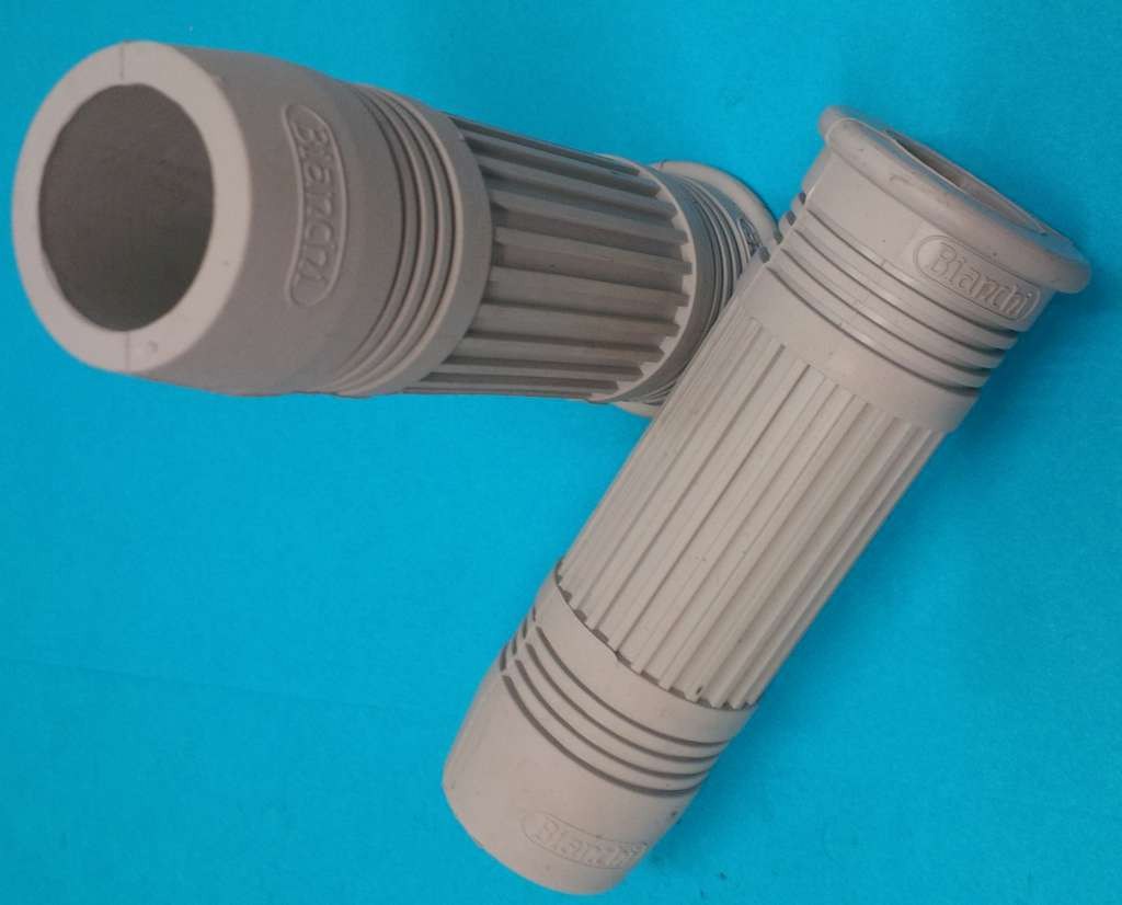 MANOPOLE MANUBRIO HANDLEBAR GRIPS GRIGIE BIANCHI SCUDO DEL SUD 125