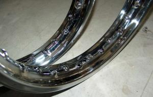 COPPIA CERCHI IN ACCIAIO STEEL RIM 14 x 1,85 28F  isomoto gt 1954