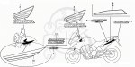 COPPIA ADESIVI DECAL  SERBATOIO HONDA CBF 600 ORIGINALI 17580 MER R700