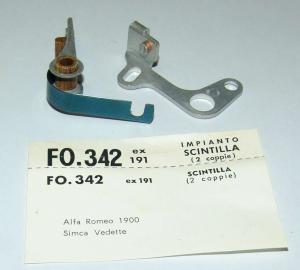 CONTATTI PUNTINE CONTACTS PINS CITROEN ALFA 1900 SIMCA FO342