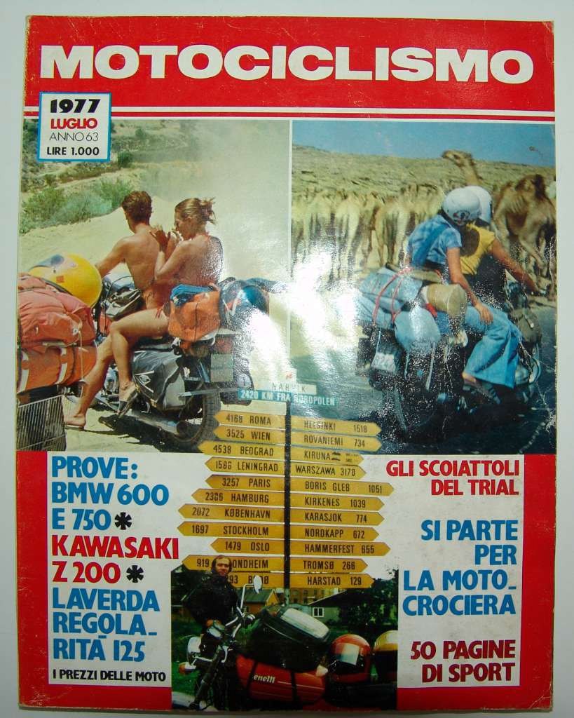 MOTOCICLISMO LUGLIO 1977 BMW 600 E 750 KAWASAKI Z200