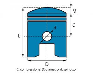 PISTON KOLBEN PISTONE CICLOMOTORE PIAGGIO C108 D.39