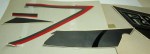 KIT ADHESIVE ADESIVI YAMAHA FZR600 1989 SX LATO SINISTRO (RK13)
