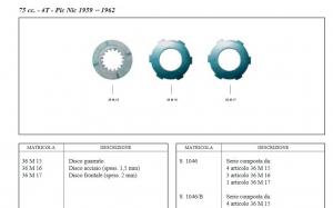 FRIZIONE 4PZ SURFLEX 36M15 MOTOBI 75 cc 4T PIC NIC 1959-1962 (A68)