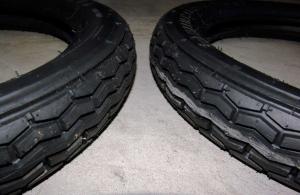 COPPIA PNEUMATICI TIRE SCOLPITO OMOLOGATO ITC 3,50 X 15 MV AGUSTA PULLMAN