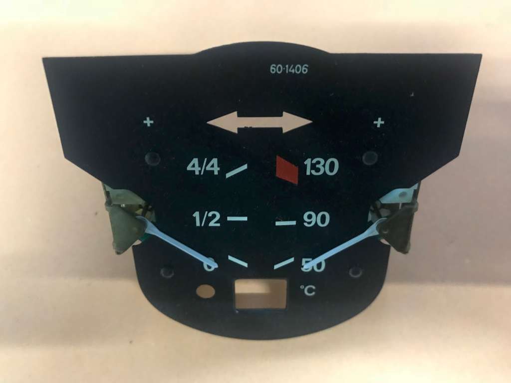 INDICATORE BENZINA TEMPERATURA FIAT 132 1600 1800 cruscotto VEGLIA COD. 601406 (CC31)