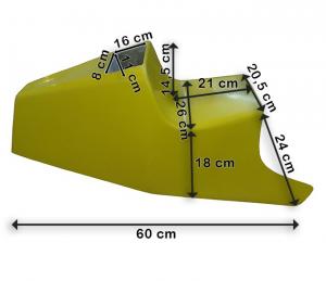 SELLA VETRORESINA FIBERGLASS SADDLE DUCATI 750 TT1 1983-1985 CON PORTABATTERIA COD.633/A