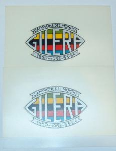 GILERA CAMPIONE MONDO ADHESIVE decalcomanie adesivi decals stickers SERBATOIO