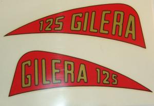 GILERA 125 ADHESIVE decalcomanie adesivi decals stickers FREGIO PARAFANGO