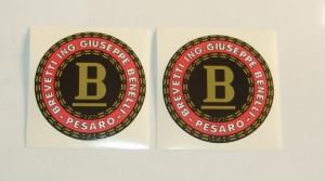 KIT adesivi stickers MOTOBI ING. GIUSEPPE BENELLI 70mm