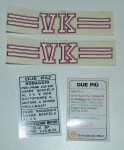 decalcomanie adesivi decals stickers ciclomotore KIT MALANCA DUEPIU VK + MISCELA