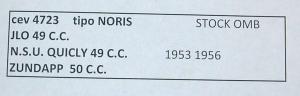 CONTATTI PUNTINE CONTACTS PINS N.S.U. QUICLY 49 CC C.C. 1953 1956 CEV 4723 TIPO NORIS