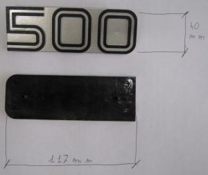 DUCATI 500 LOGO IN RILIEVO CARENA FIANCHETTI SIDE PANEL