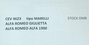 CONTATTI PUNTINE CONTACTS PINS ALFA ROMEO GIULIETTA CEV 4623 TIPO MARELLI