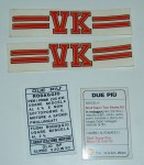 decalcomanie adesivi decals stickers ciclomotore KIT MALANCA DUEPIU VK + MISCELA
