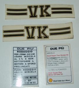 decalcomanie adesivi decals stickers ciclomotore KIT MALANCA DUEPIU VK + MISCELA