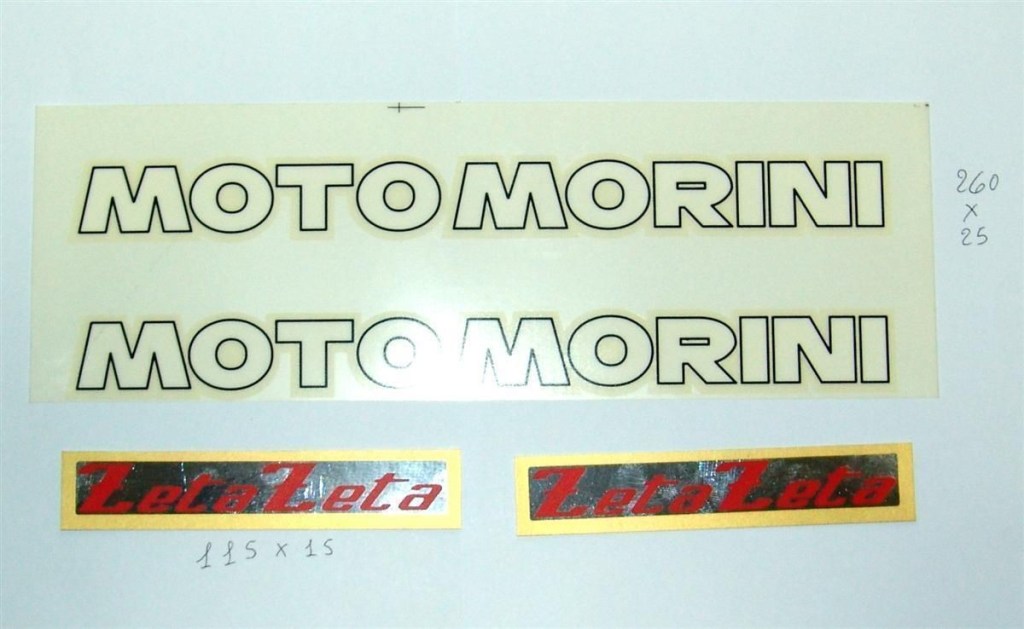 decalcomanie adesivi decals stickers TANK SERBATOIO FIANCHETTI MORINI CORSARINO