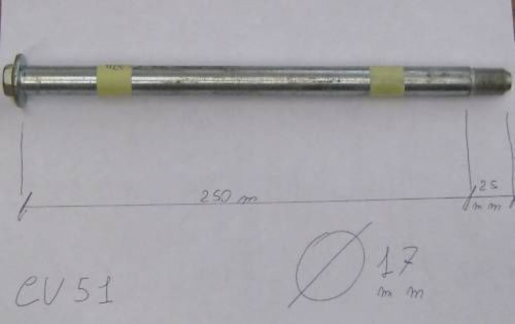 PERNO RUOTA BENELLI MORINI MALANCA HONDA DUCATI CV51