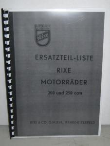 SPARE PARTS LIST ERSATZTEIL LISTE Lista parti di ricambio MOTO RIXE 200 250